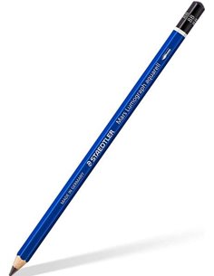 Crayon graphite Staedtler Mars Lumograph Aquarell 100A - Mine 8B - Résistant à la casse - Bois issu de forêts durables