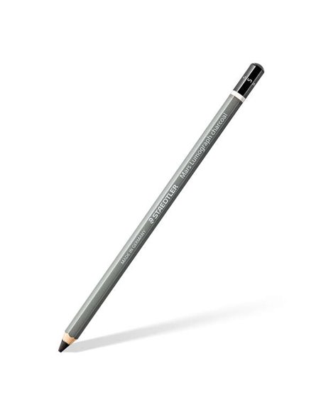 Crayon graphite Staedtler Mars Lumograph Fusain 100C - Mine S - Teneur élevée en carbone et en charbon - Bois issu de forêts dur
