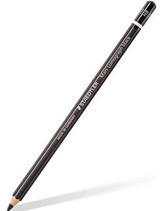 Crayon graphite Staedtler Mars Lumograph Black Artist 100B - Mine HB - Résistant à la casse - Bois issu de forêts durables