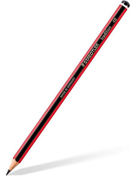 Crayon graphite hexagonal Staedtler Tradition 110 - Mine 4B - Résistant à la casse - Bois issu de forêts durables