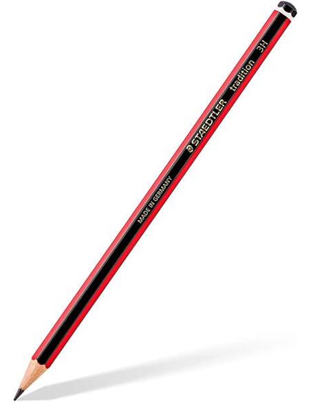 Crayon graphite hexagonal Staedtler Tradition 110 - Mine 3H - Résistant à la casse - Bois issu de forêts durables
