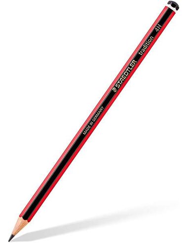 Crayon graphite hexagonal Staedtler Tradition 110 - Mine 4H - Résistant à la casse - Bois issu de forêts durables
