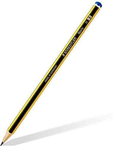 Crayon graphite hexagonal Staedtler Noris 120-3 - Mine H - Résistant à la casse - Bois issu de forêts durables