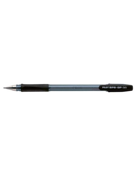 Stylo bille Pilot BPS-GP, pointe moyenne 1 mm, trait 0,25 mm, rechargeable, noir