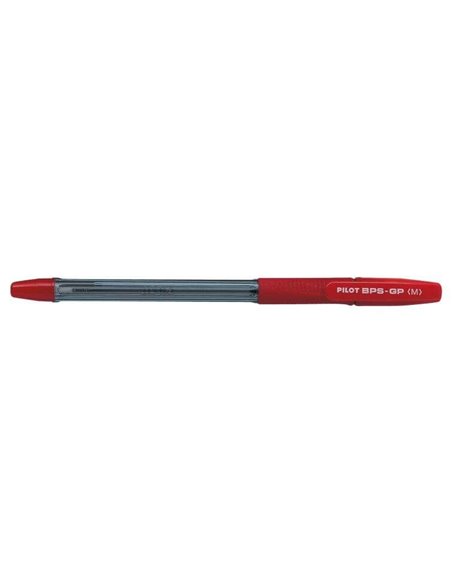 Stylo à bille Pilot BPS-GP - Rechargeable - Pointe moyenne 1 mm - Trait 0,25 mm - Rouge