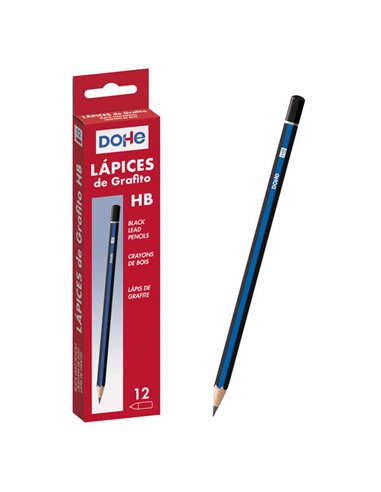 Crayons graphite hexagonaux Dohe - Mine 2,0 mm - Bois rouge de haute qualité - Graduation Hb - Collés