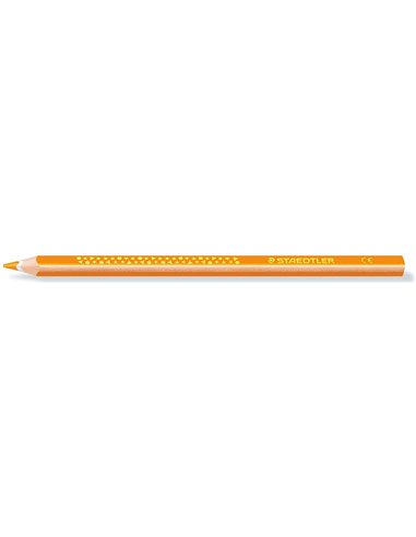 Crayon de couleur triangulaire Staedtler Jumbo Noris 128 - Mine 4 mm - Résistant à la casse - Design ergonomique - Orange