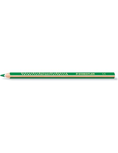 Crayon de couleur triangulaire Staedtler Jumbo Noris 128 - Mine 4 mm - Résistant à la casse - Design ergonomique - Vert