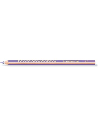 Crayon de couleur triangulaire Staedtler Jumbo Noris 128 - Mine 4 mm - Résistant à la casse - Design ergonomique - Violet