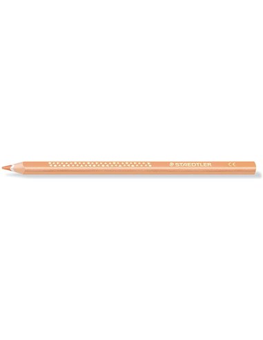 Crayon de couleur triangulaire Staedtler Jumbo Noris 128 - Mine 4 mm - Résistant à la casse - Design ergonomique - Beige
