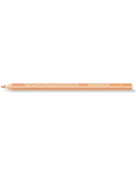 Crayon de couleur triangulaire Staedtler Jumbo Noris 128 - Mine 4 mm - Résistant à la casse - Design ergonomique - Beige