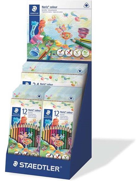 Staedtler Noris Colour 187, coffret de 25 trousses triangulaires de couleur - Incassables - Couleurs assorties