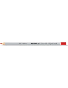 Crayon de couleur hexagonal Staedtler Lumocolor 108 - Spécial surfaces lisses - Marquage opaque - Couleur rouge