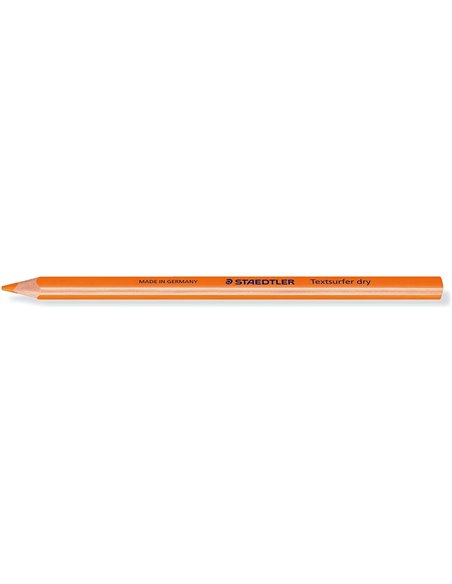 Crayon de couleur fluorescent triangulaire Staedtler Textsurfer Dry 128 64 - Mine 4 mm - Bois issu de forêts gérées durablement 
