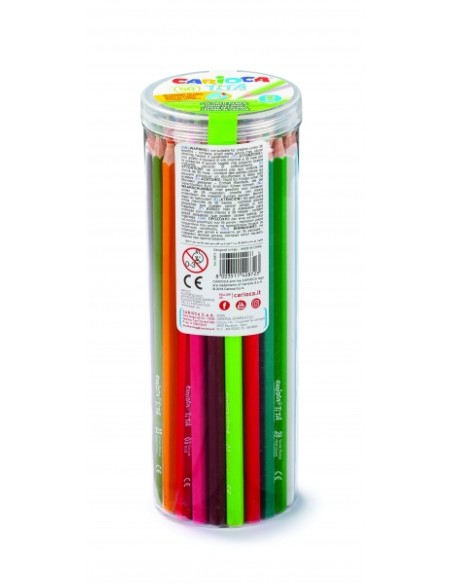 Carioca Tita Lot de 50 crayons en résine - Corps hexagonal - Couleurs vives et lavables - Écriture douce - Mine de 3 mm, sûre et