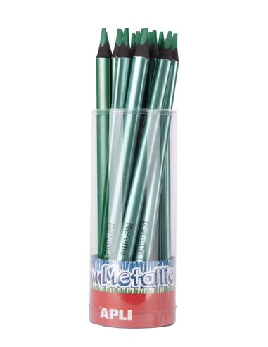 Crayon de couleur triangulaire métallique Jumbo Apli - 5 mm d'épaisseur - Idéal pour une meilleure prise en main - Plus grande c
