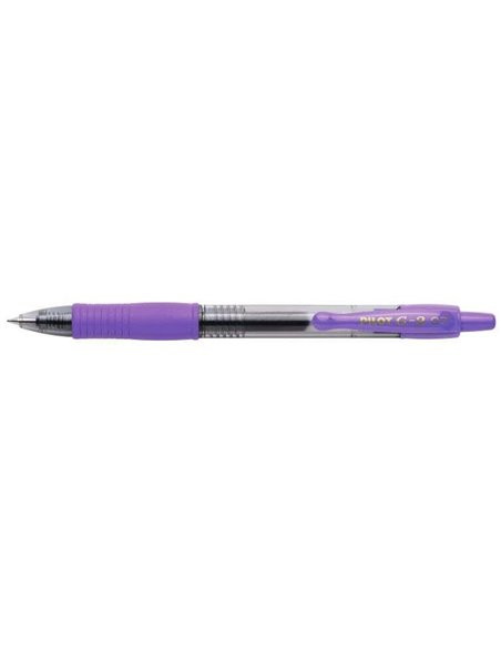 Stylo roller à encre gel rétractable Pilot G2 - Rechargeable - Pointe ronde de 0,7 mm - Trait de 0,32 mm - Poignée ergonomique -