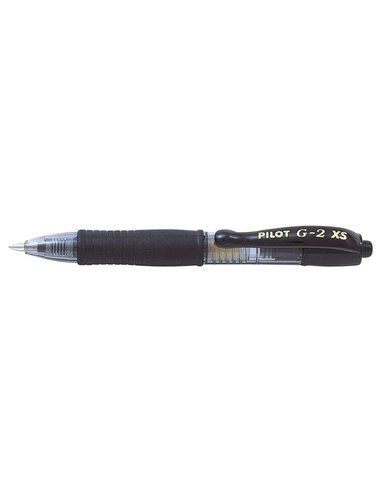 Stylo gel rétractable Pilot G2 Pixie XS - Pointe ronde 0,7 mm - Trait 0,32 mm - Poignée ergonomique - Noir