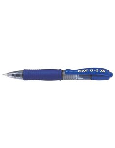 Stylo gel rétractable Pilot G2 Pixie XS - Pointe ronde 0,7 mm - Trait 0,32 mm - Poignée ergonomique - Bleu