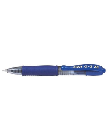 Stylo gel rétractable Pilot G2 Pixie XS - Pointe ronde 0,7 mm - Trait 0,32 mm - Poignée ergonomique - Bleu