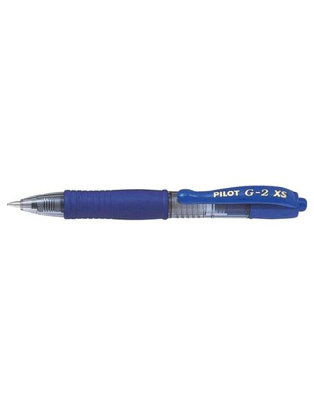 Stylo gel rétractable Pilot G2 Pixie XS - Pointe ronde 0,7 mm - Trait 0,32 mm - Poignée ergonomique - Bleu