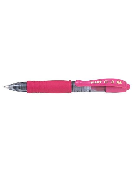 Stylo gel rétractable Pilot G2 Pixie XS - Pointe ronde 0,7 mm - Trait 0,32 mm - Poignée ergonomique - Rose