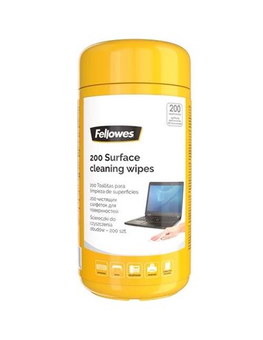 Pack de 200 lingettes nettoyantes pour surfaces Fellowes