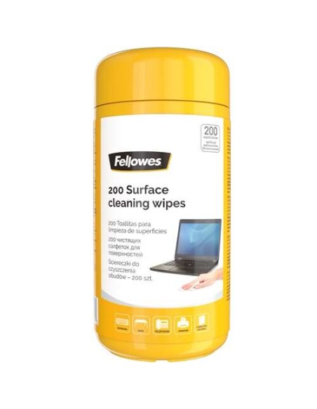 Pack de 200 lingettes nettoyantes pour surfaces Fellowes