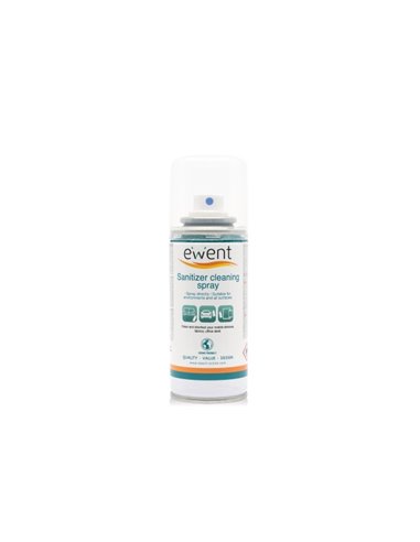 Spray désinfectant Ewent pour surfaces - 100 ml - Formule détergente - Anti-odeurs - Couleur transparente