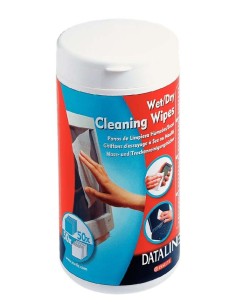Lingettes sèches et humides Esselte (50 lingettes) pour écrans, surfaces en plastique, imprimantes, claviers, téléphones et équi
