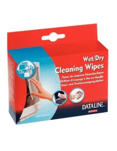Pack Esselte de 12 lingettes sèches et 12 lingettes humides pour écrans - Conditionnées en sachets - Élimine la poussière