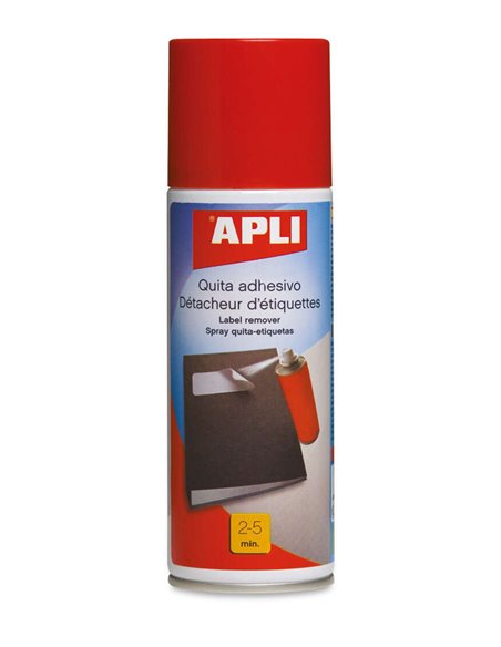 Spray dissolvant adhésif Apli 200 ml - Élimine facilement les résidus d'adhésif et de colle du bois, de la céramique, du verre, 