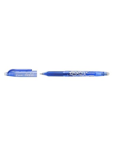 Stylo gel effaçable Pilot Frixion Ball - Pointe 0,7 mm - Trait 0,4 mm - Poignée ergonomique - Bleu