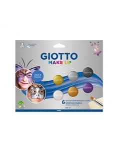 Giotto Make Up Metallic Pack de 6 fonds de teint - Se rince à l'eau - Testé dermatologiquement - Couleurs métalliques assorties