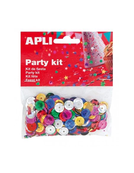 Confettis à paillettes Apli - Idéal pour les fêtes et les loisirs créatifs - Couleurs assorties