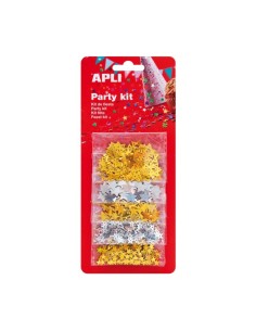 Confettis étoiles assortis Apli - Idéal pour fêtes, mariages, fêtes d'enfants, travaux manuels et carnavals - Couleur or et arge