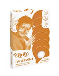 Coffret de 6 pots de maquillage crème Jovi de 8 ml - Hypoallergénique - Base huileuse - Application facile - Excellente couvranc