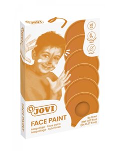 Coffret Jovi de 6 flacons de maquillage crème de 8 ml - Hypoallergénique - Base huileuse - Application facile - Excellente couvr