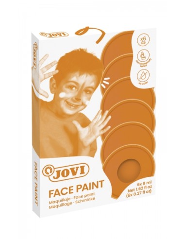 Coffret Jovi de 6 flacons de maquillage crème de 8 ml - Hypoallergénique - Base huileuse - Application facile - Excellente couvr