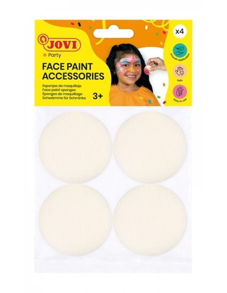 Trousse d'accessoires Jovi avec 4 éponges de maquillage - Haute densité - Finition uniforme - Réutilisable - Idéale pour les fon