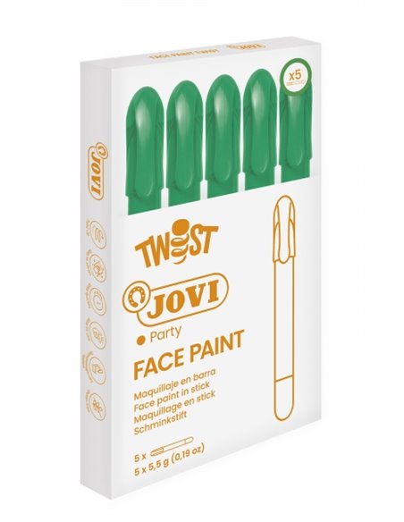 Bâton de peinture pour le visage Jovi Twist - Hypoallergénique - À base d'eau - Application facile - Excellente couvrance - Séch