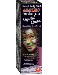 Pack de 4 pots de maquillage liquide avec applicateur Alpino Makeup - Se rince à l'eau - Testé dermatologiquement - Rose