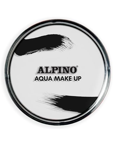Poudre de maquillage aquarelle Alpino Aqua Make-up - Se lave à l'eau et au savon - Blanc