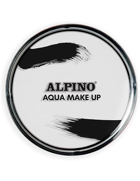 Poudre de maquillage aquarelle Alpino Aqua Make-up - Se lave à l'eau et au savon - Blanc