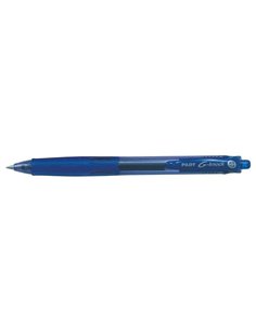 Stylo gel Pilot G-Knock - Rechargeable - Fabriqué en plastique recyclé - Pointe à bille 0,7 mm - Trait 0,32 mm - Bleu