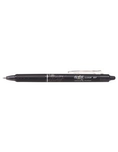 Stylo gel effaçable rétractable Pilot Frixion Clicker - Stylo bille 0,7 mm - Trait 0,4 mm - Poignée ergonomique - Noir