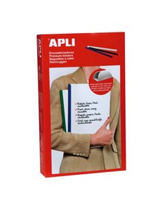 Lot de 50 classeurs coulissants Apli - Faciles et rapides - Fente d'insertion - Capacité 100 feuilles - Blanc