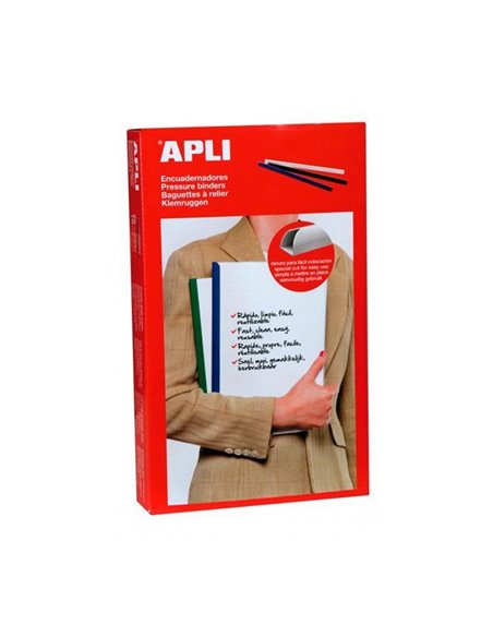 Lot de 50 classeurs coulissants Apli - Faciles et rapides - Fente d'insertion - Capacité 150 feuilles - Noir
