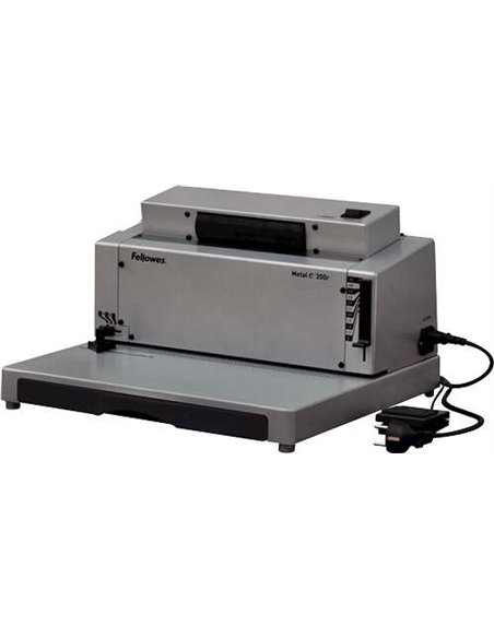 Relieuse spirale électrique Fellowes Metal E 200R A4 - Perfore jusqu'à 20 feuilles - Relie jusqu'à 450 feuilles