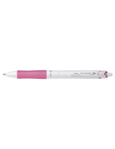 Stylo à bille rétractable Pilot Acroball PureWhite - Rechargeable - Fabriqué en plastique recyclé - Pointe ronde de 1 mm - Trait